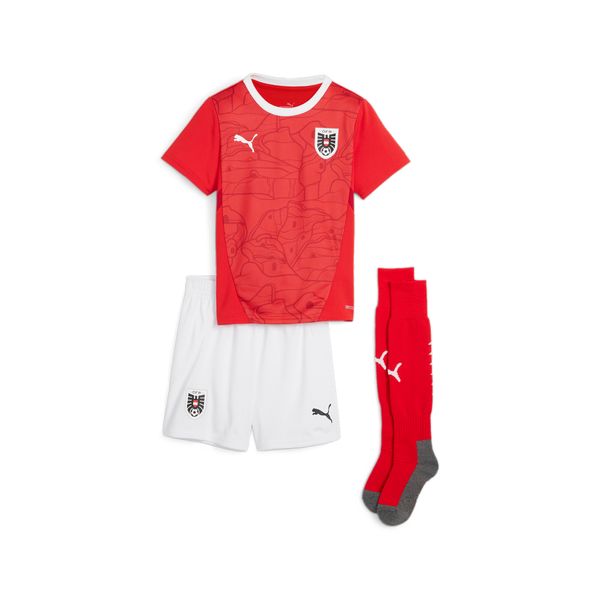 PUMA Puma Austria 2024 Home Minikit Youth, Red, Size 2-3Y, Clothing