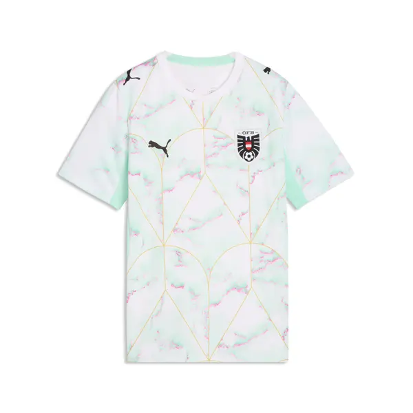 PUMA PUMA Austria 2026 Away Jersey Youth, Football, White/Mint Melt, 15-16Y