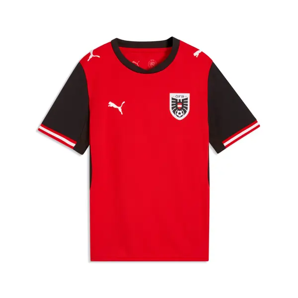 PUMA PUMA Austria 2026 Home Jersey Youth, Shop, Red/Black, 15-16Y