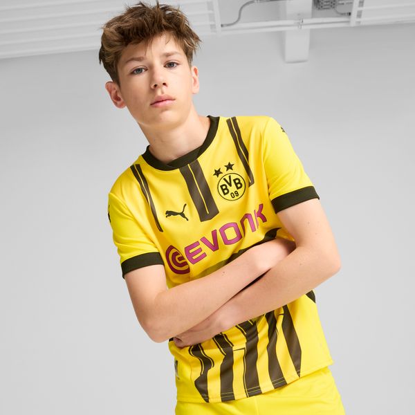 PUMA Puma Borussia Dortmund 24/25 Cup Jersey Youth, Yellow, Size 13-14Y, Clothing