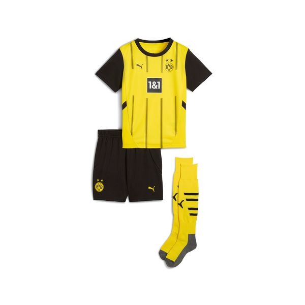 PUMA Puma Borussia Dortmund 24/25 Home Minikit Kids, Yellow, Size 3-4Y, Clothing
