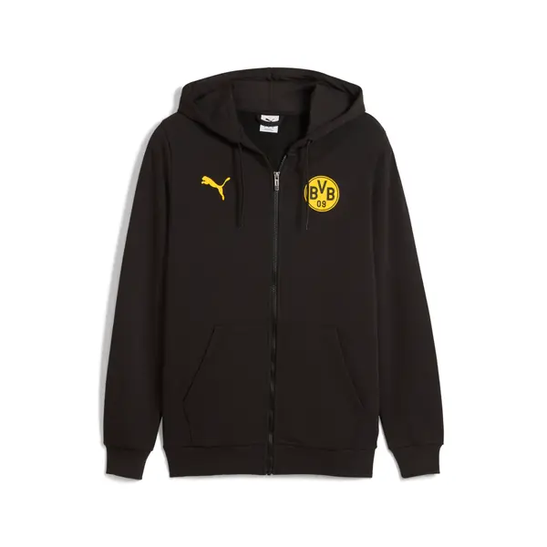 PUMA PUMA Borussia Dortmund FtblCulture Hooded Jacket Men, Sport, Black/Faster Yellow, S