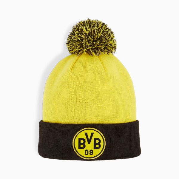 PUMA PUMA Borussia Dortmund Pom Pom Beanie Hat Youth, Faster Yellow/Black