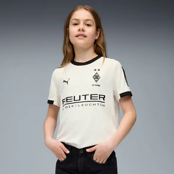 PUMA PUMA Borussia Mönchengladbach 25/26 Home Jersey Youth, Clothing, Warm White/Black, 15-16Y