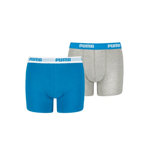 PUMA Puma Boys' Basic Boxer 2 Pack, Blue, Size 8, Clothing