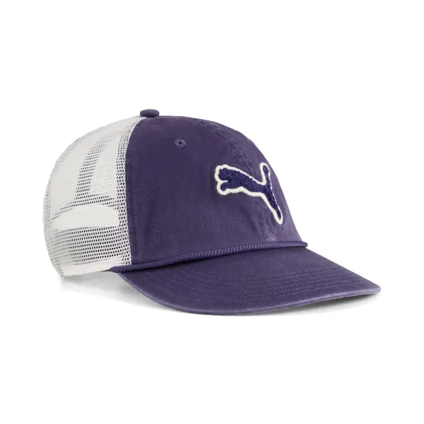 PUMA PUMA Cat Trucker Cap, Women, Deep Plum/Frosted Ivory, OSFA