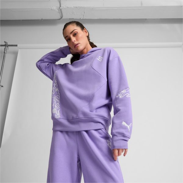 PUMA PUMA City Of Love Women's Basketball Hoodie, Lavender Alert