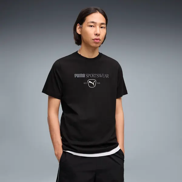 PUMA PUMA Class Graphic Tee Men, Clothing, Black, S