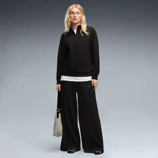 PUMA PUMA Class Relaxed Wide Leg Pants Women, Clothing, Black, S