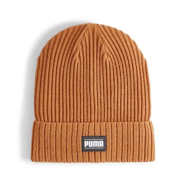 PUMA Puma Classic Cuff Ribbed Beanie Hat, Beige, Size Adult, Accessories