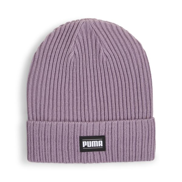 PUMA Puma Classic Cuff Ribbed Beanie Hat, Purple, Size Adult, Accessories