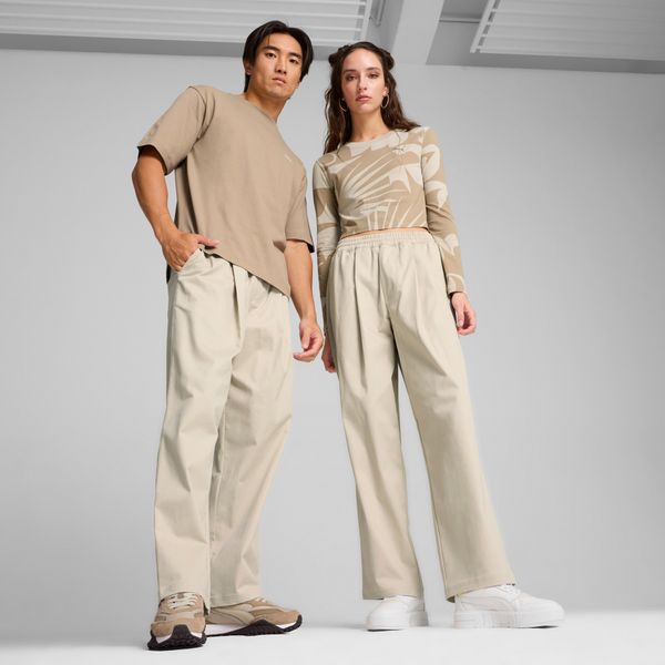 PUMA Puma CLASSICS Artisanal Pants Unisex, Beige, Size XL, Clothing