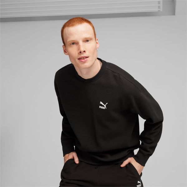 PUMA PUMA Classics Men's Waffle Sweatshirt, Black