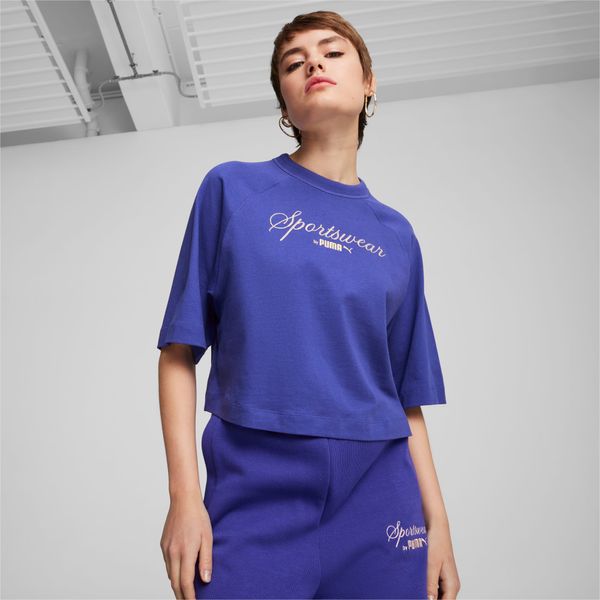 PUMA PUMA Classics + Oversized T-Shirt Women, Lapis Lazuli