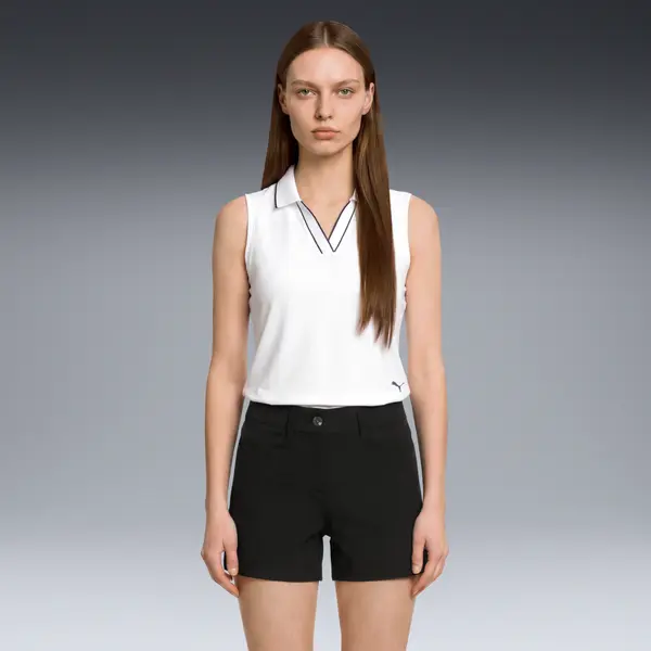 PUMA PUMA CLOUDSPUN Essentials Sleeveless Polo Women, Clothing, White Glow, S