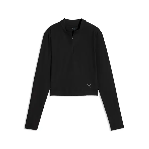 PUMA PUMA CLOUDSPUN Quarter-Zip Long Sleeve Top Women, Performance, Black, S
