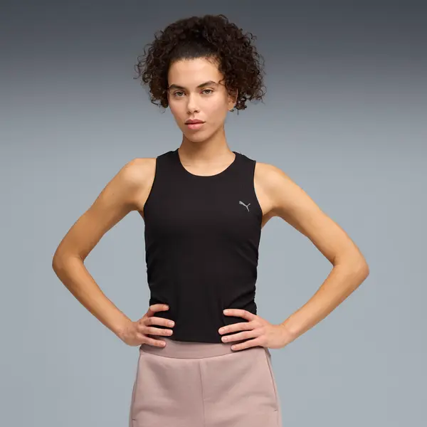 PUMA PUMA CLOUDSPUN Ribbed Tank Top Women, Clothing, Black, XXS
