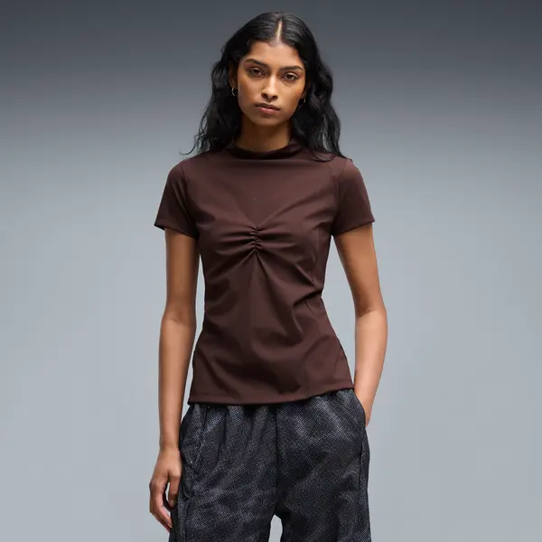 PUMA PUMA CLRT Laced Top Slim Women, Clothing, Chocolate Fondue, S