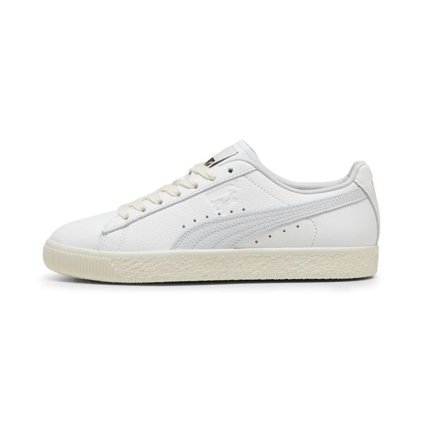 PUMA Puma Clyde Leather Sneakers Unisex, White, Size 40.5, Shoes