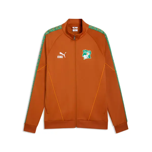 PUMA PUMA Côte d'Ivoire KING Anthem Jacket Men, Performance, Warm Chestnut/White, S