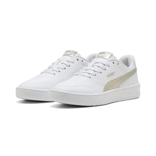 PUMA PUMA Court Lally Metallic Whisper Sneakers Women, Women, White/Gold, 35.5