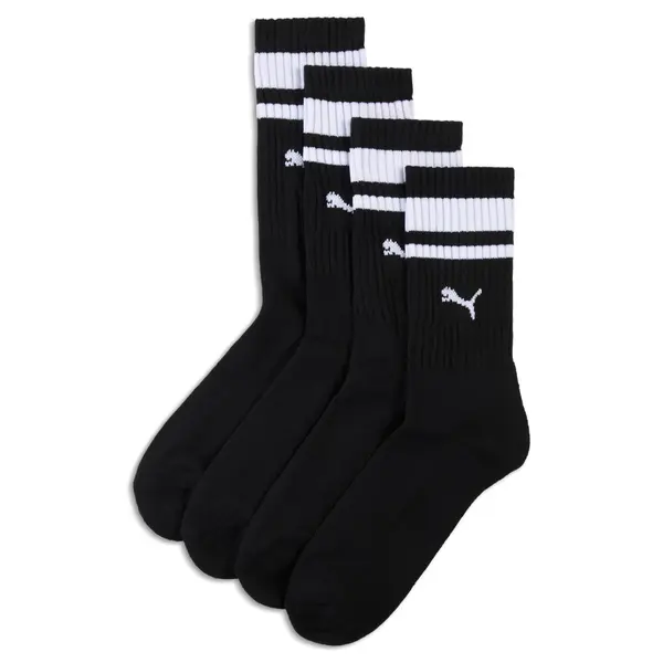 PUMA PUMA Crew Heritage Stripe Socks Unisex (2-Pack), Clothing, Black, 35-38