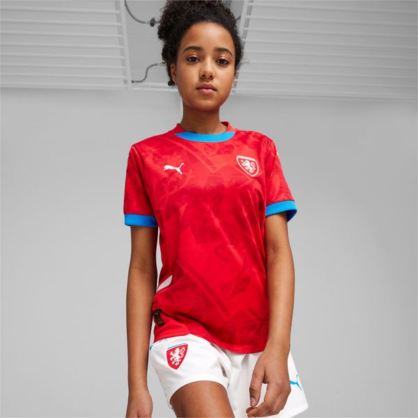 PUMA PUMA Czech Republic Football 2024 Youth Home Jersey, For All Time Red/Fast Red