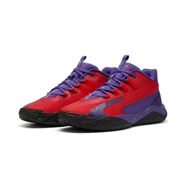 PUMA PUMA Dagger 2 Mid Basketball Shoes Unisex, Women, Violet/Red/Black, 44