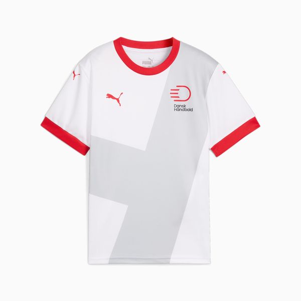 PUMA PUMA Danish Handball Federation 24/25 Away Jersey Youth, White/Cool Light Grey