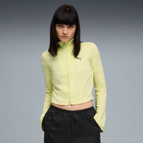 PUMA PUMA DARE TO Slim Cropped Track Jacket Women, Clothing, Gold Moon, S