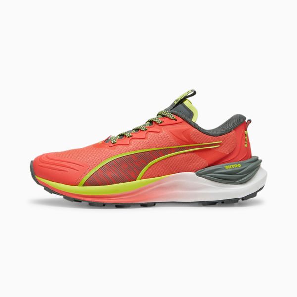 PUMA PUMA Electrify Nitroâ¢ Women's Trail Running Shoes, Active Red/Mineral Grey/Lime Pow