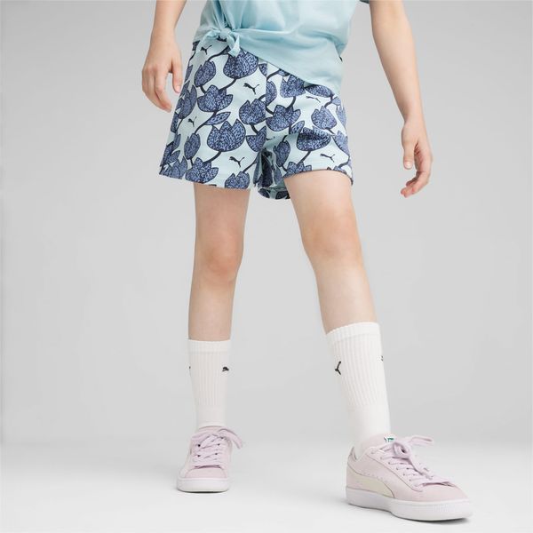 PUMA PUMA Ess+ Blossom Girls' Shorts, Turquoise Surf