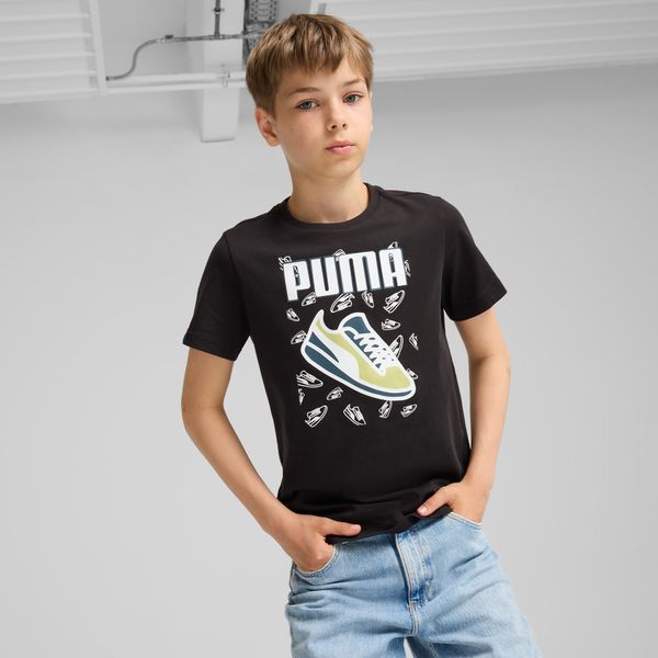 PUMA PUMA Ess+ Logo Lab Graphic T-Shirt Youth, Black