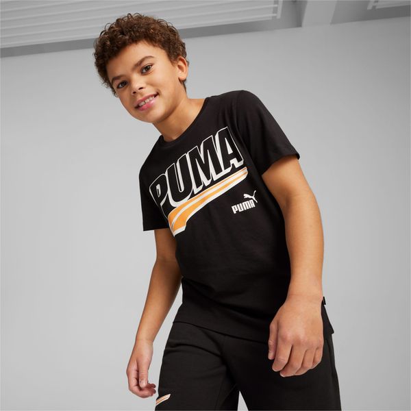 PUMA PUMA Ess+ Mid 90S Boys' Graphic T-Shirt, Black