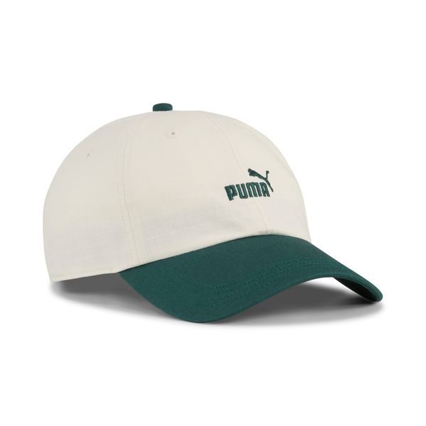 PUMA Puma ESS No. 1 Colour Block Dad Cap, White, Accessories