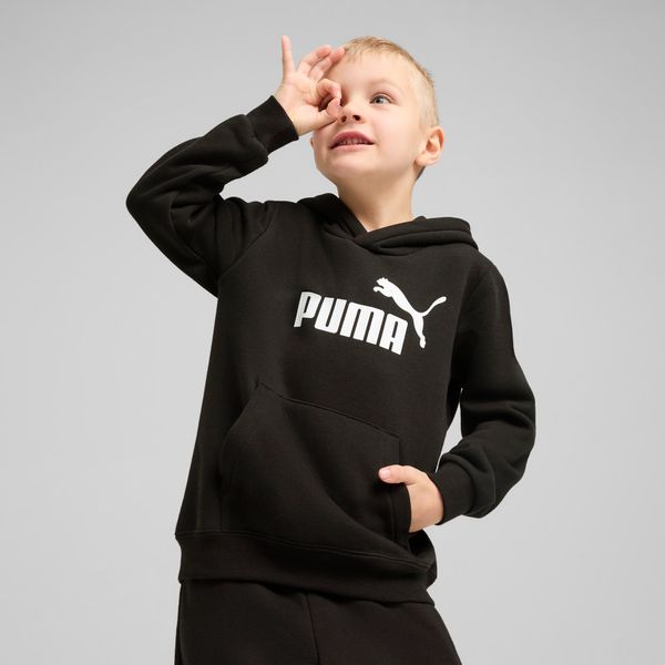 PUMA Puma ESS No. 1 Logo Fleece Hoodie Kids, Black, Size 3-4Y, Clothing