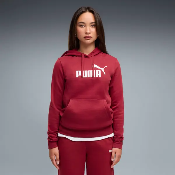 PUMA PUMA ESS No. 1 Logo Hoodie Women, Clothing, Garnet Glow, S