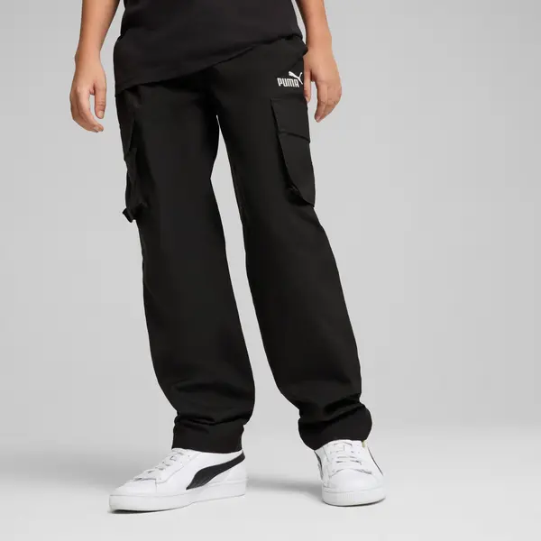 PUMA PUMA ESS No. 1 Logo Woven Cargo Pants Youth, Clothing, Black, 7-8Y