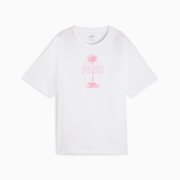 PUMA PUMA Ess+ Palm Resort Women's Graphic T-Shirt, White