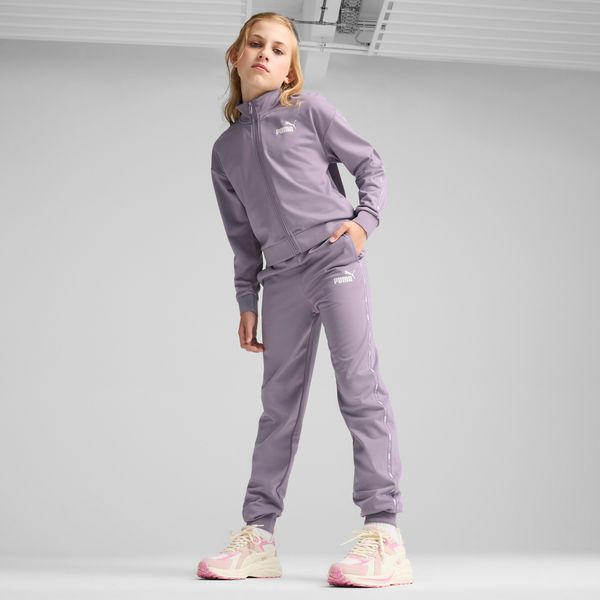 PUMA Puma ESS Tape Tricot Girls' Suit, Purple, Size 11-12Y, Clothing