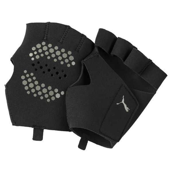 PUMA Puma Essential Premium Grip Cut Fingered Training Gloves, Black, Size M, Accessories
