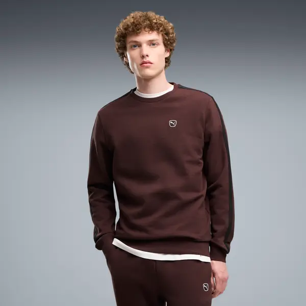 PUMA PUMA Essentials Elevated Crew Sweatshirt Men, Clothing, Chocolate Fondue, S