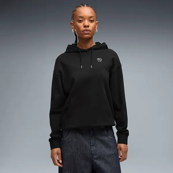 PUMA PUMA Essentials Elevated Hoodie Women, Clothing, Black, S