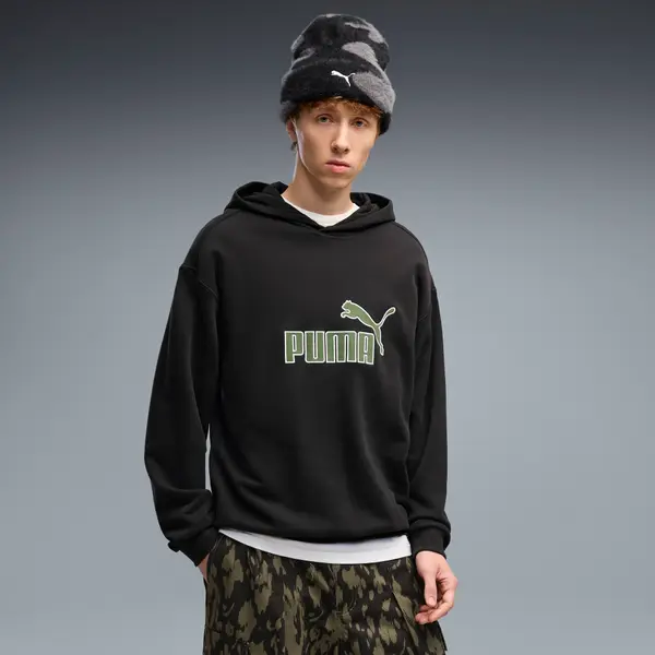 PUMA PUMA Essentials Elevated No. 1 Relaxed Hoodie Men, Clothing, Black, S