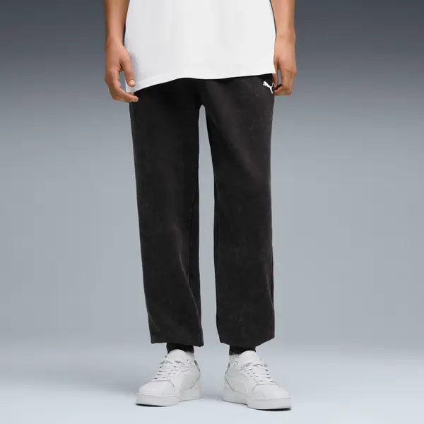 PUMA PUMA Essentials Elevated Relaxed Wash Sweatpants Men, Clothing, Black, S