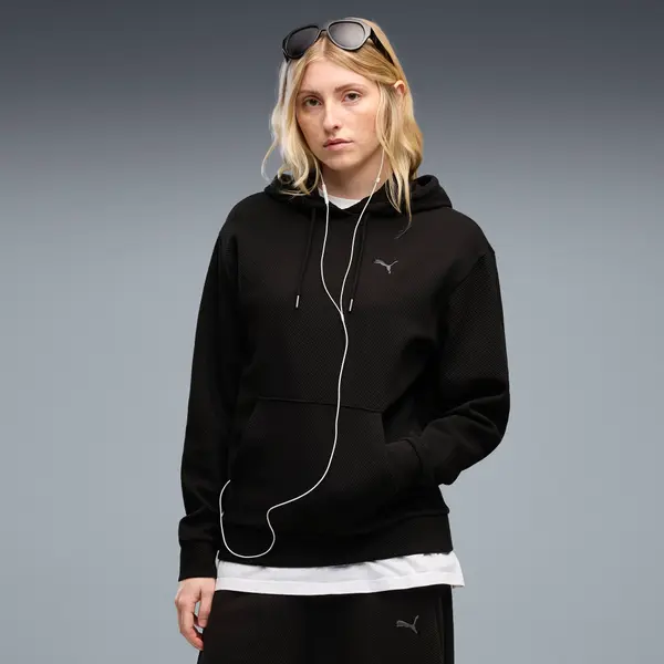 PUMA PUMA Essentials Elevated Standard Hoodie Women, Clothing, Black, S