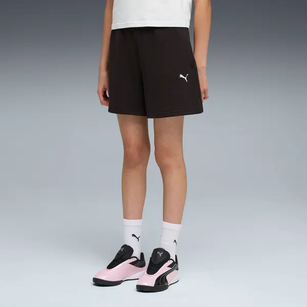 PUMA PUMA Essentials High-Waist Shorts Youth, Clothing, Black, 15-16Y
