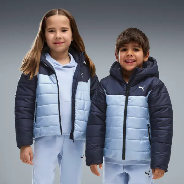 PUMA PUMA Essentials Hooded Padded Jacket Kids, Clothing, Chambray Blue, 4-5Y