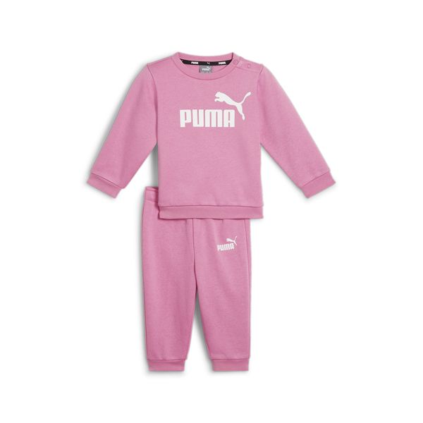 PUMA Puma Essentials Minicats Crew Neck Jogger Suit Toddler Sweatshirt, Pink Sweatshirt, Size 12-18M Sweatshirt, Shoes