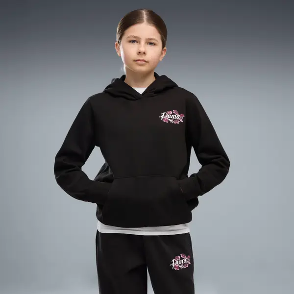 PUMA PUMA Essentials Nature 2.0 Graphic Hoodie Youth, Kids, Black, 15-16Y